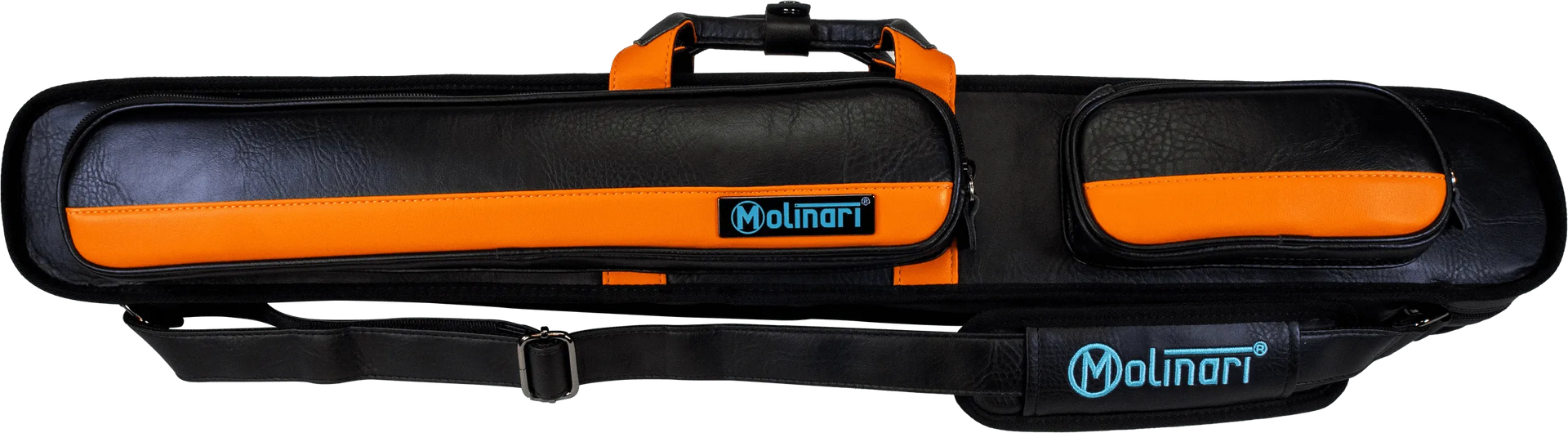 Molinari Classic Butterfly 2x4 Soft Cue Case - Black / Orange