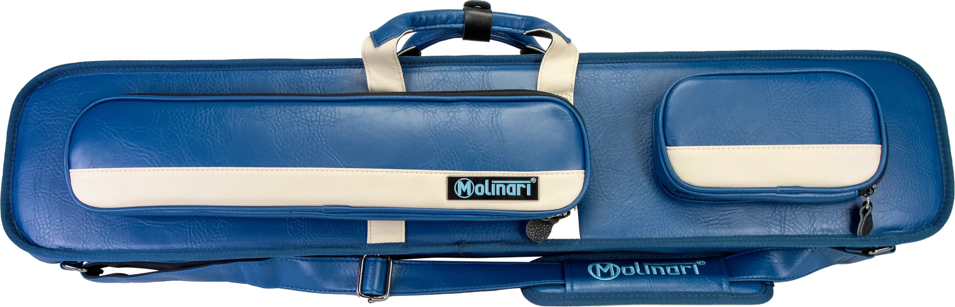 Molinari Classic Butterfly 3x6 Soft Cue Case - Blue / Biege