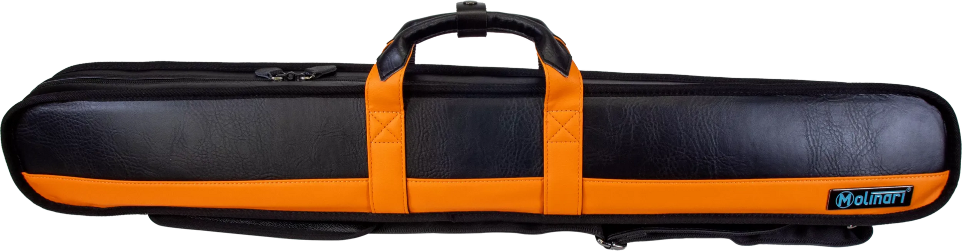 Molinari Classic Butterfly 2x4 Soft Cue Case - Black / Orange