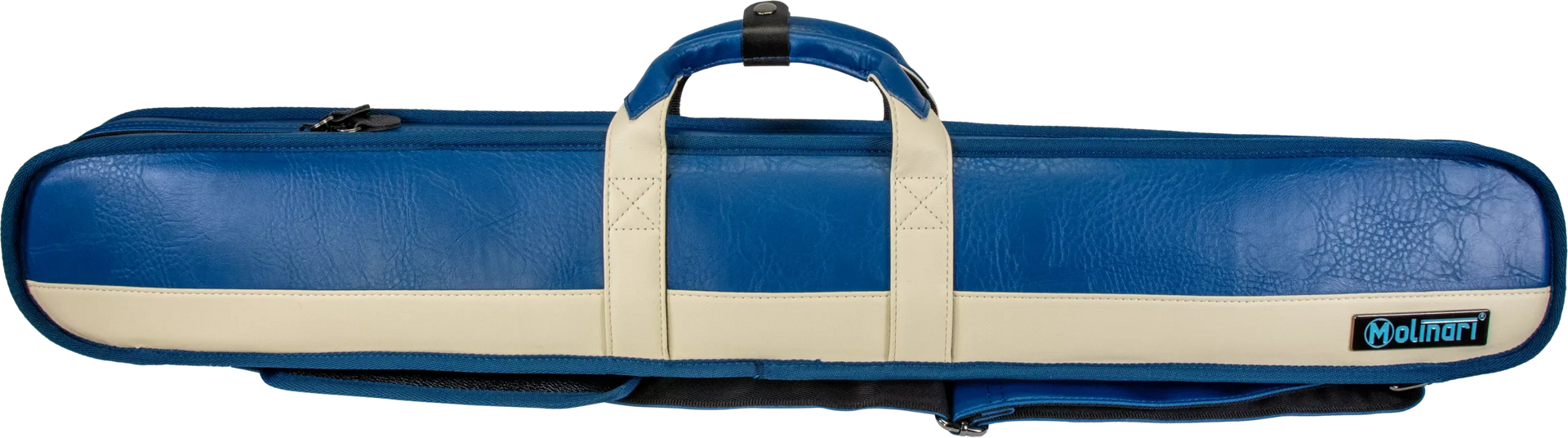 Molinari Classic Butterfly 2x4 Soft Cue Case - Blue / Beige