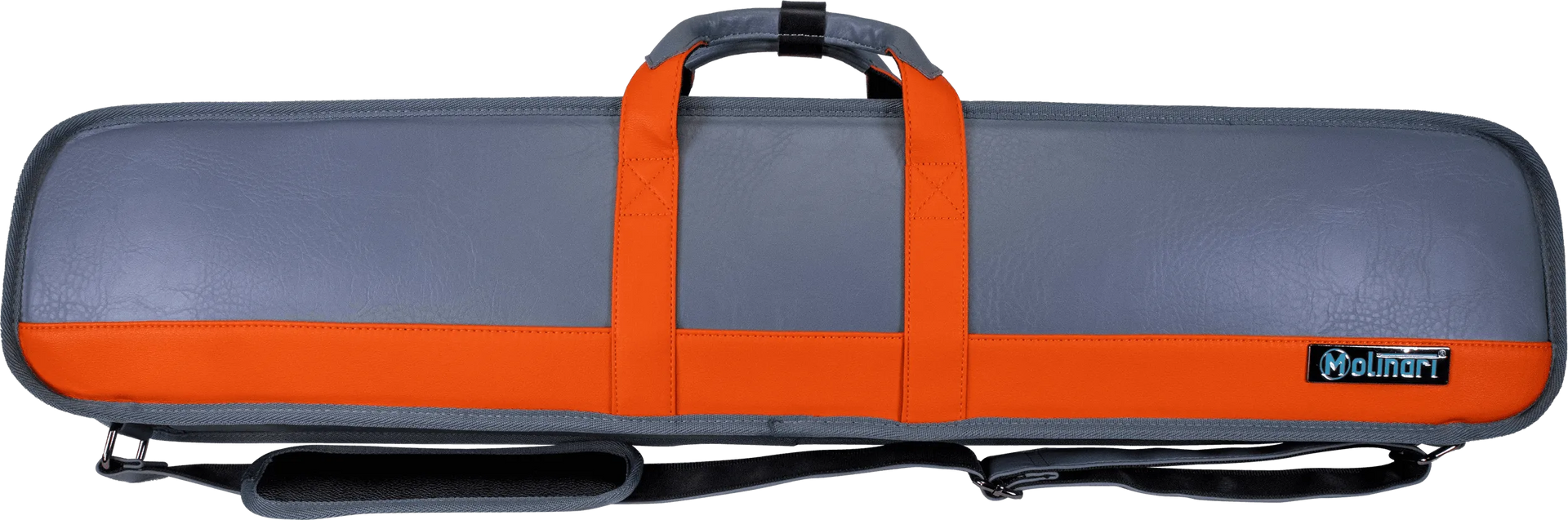Molinari Classic Butterfly 3x6 Soft Cue Case - Gray / Orange