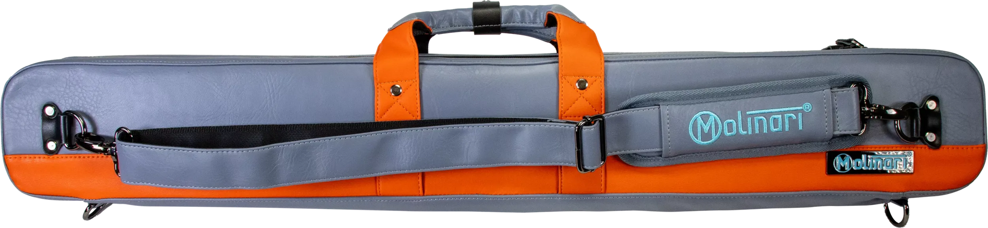 Molinari Flat Butterfly 2x4 Soft Cue Case - Gray / Orange