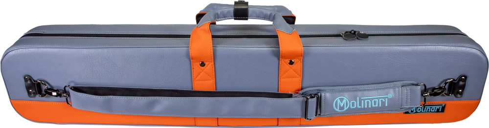 Molinari Retro Flat 3x6 Hard Case - Gray / Orange