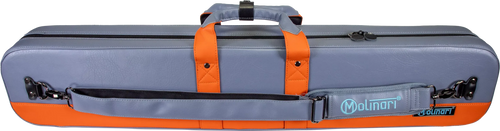 Molinari Retro Flat 3x6 Hard Case - Gray / Orange 3