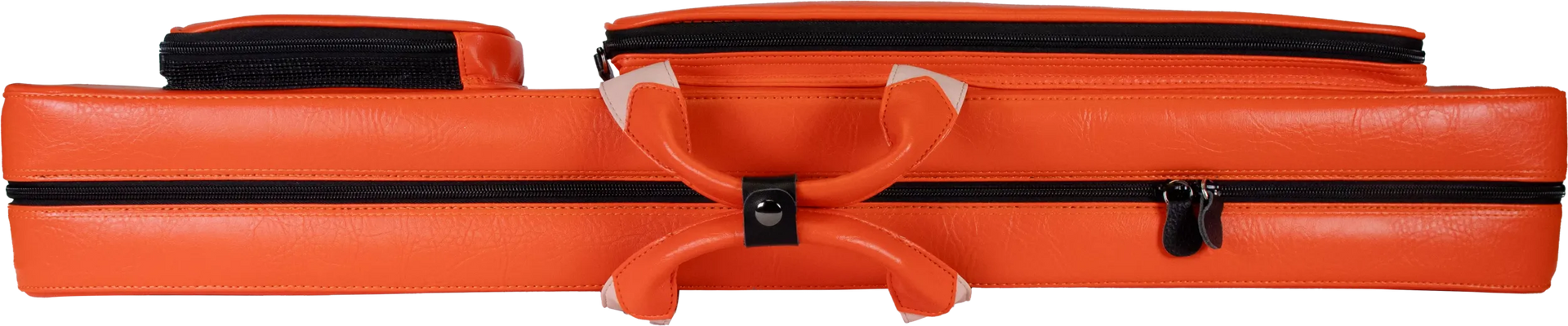 Molinari Flat Butterfly 2x4 Soft Cue Case - Orange / Light Pink