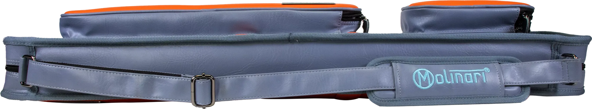 Molinari Classic Butterfly 3x6 Soft Cue Case - Gray / Orange
