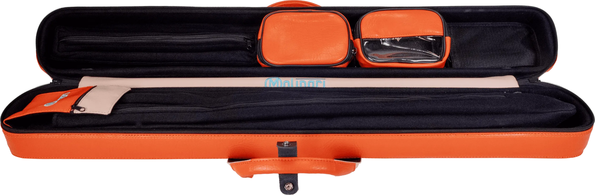 Molinari Flat Butterfly 2x4 Soft Cue Case - Orange / Light Pink