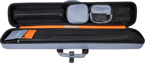 Molinari Retro Flat 3x6 Hard Case - Gray / Orange 6