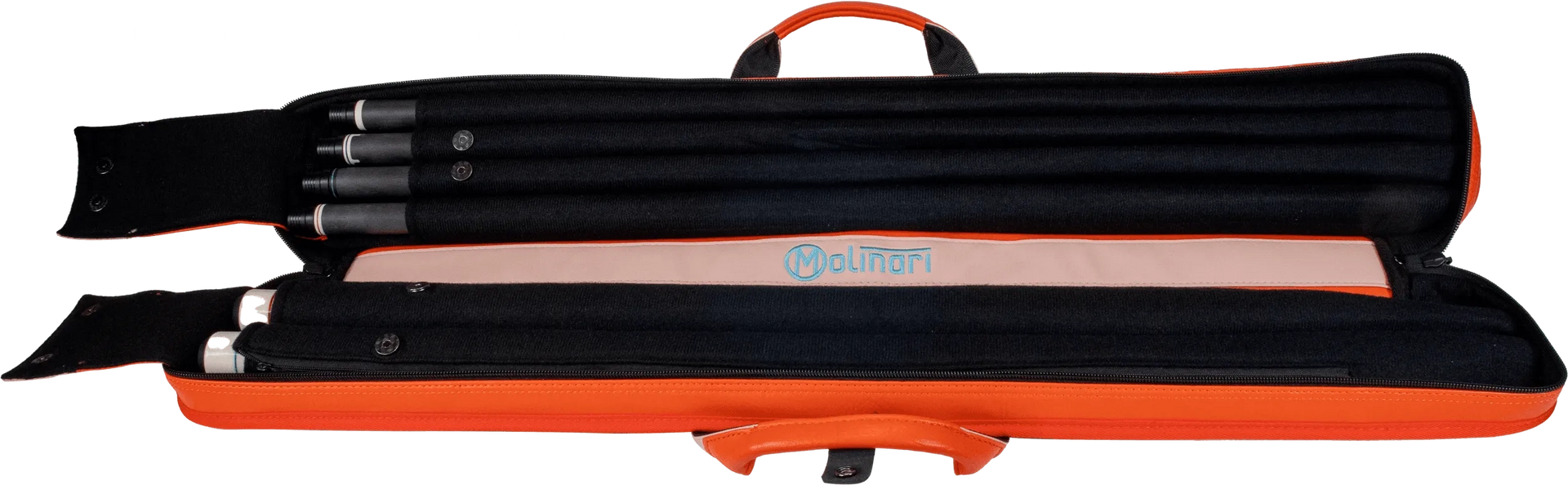 Molinari Classic Butterfly2x4 Soft Cue Case - Orange / Light Pink