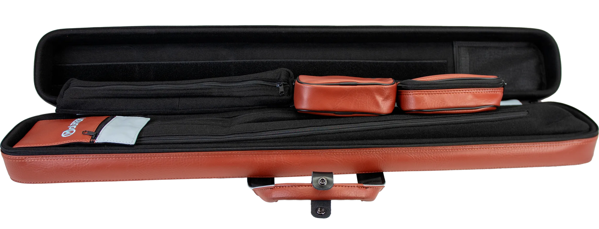 Molinari Flat Butterfly 2x4 Soft Cue Case - Brown / Light Blue