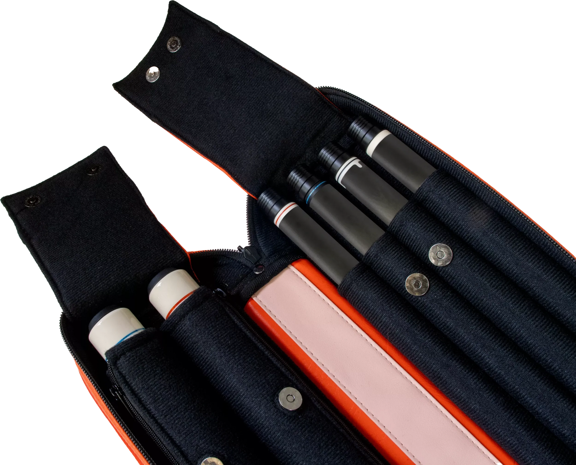 Molinari Classic Butterfly2x4 Soft Cue Case - Orange / Light Pink