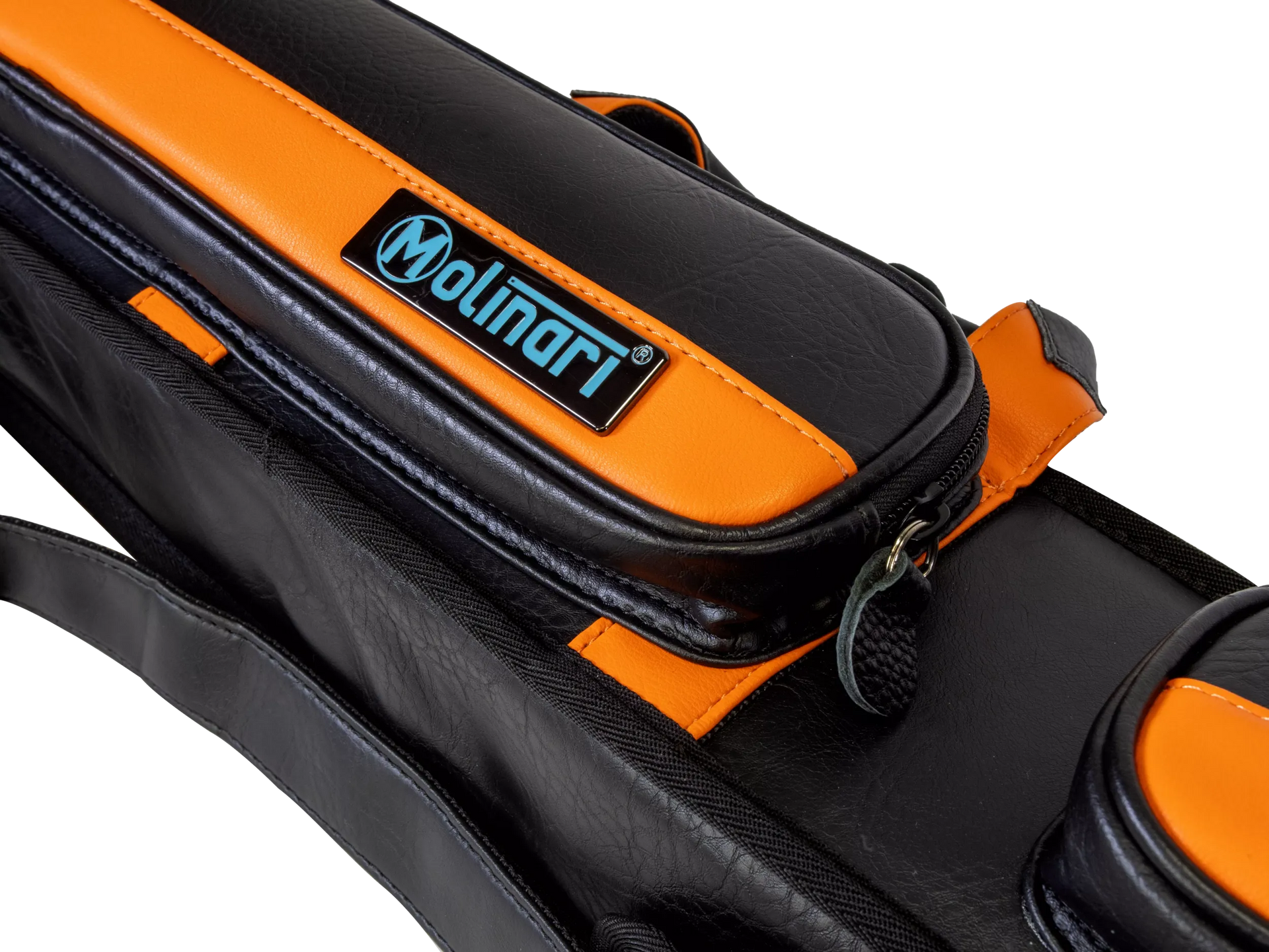 Molinari Classic Butterfly 2x4 Soft Cue Case - Black / Orange