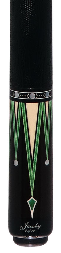 Jacoby Custom Raven Pool Cue - 0917-52LWGRN 2