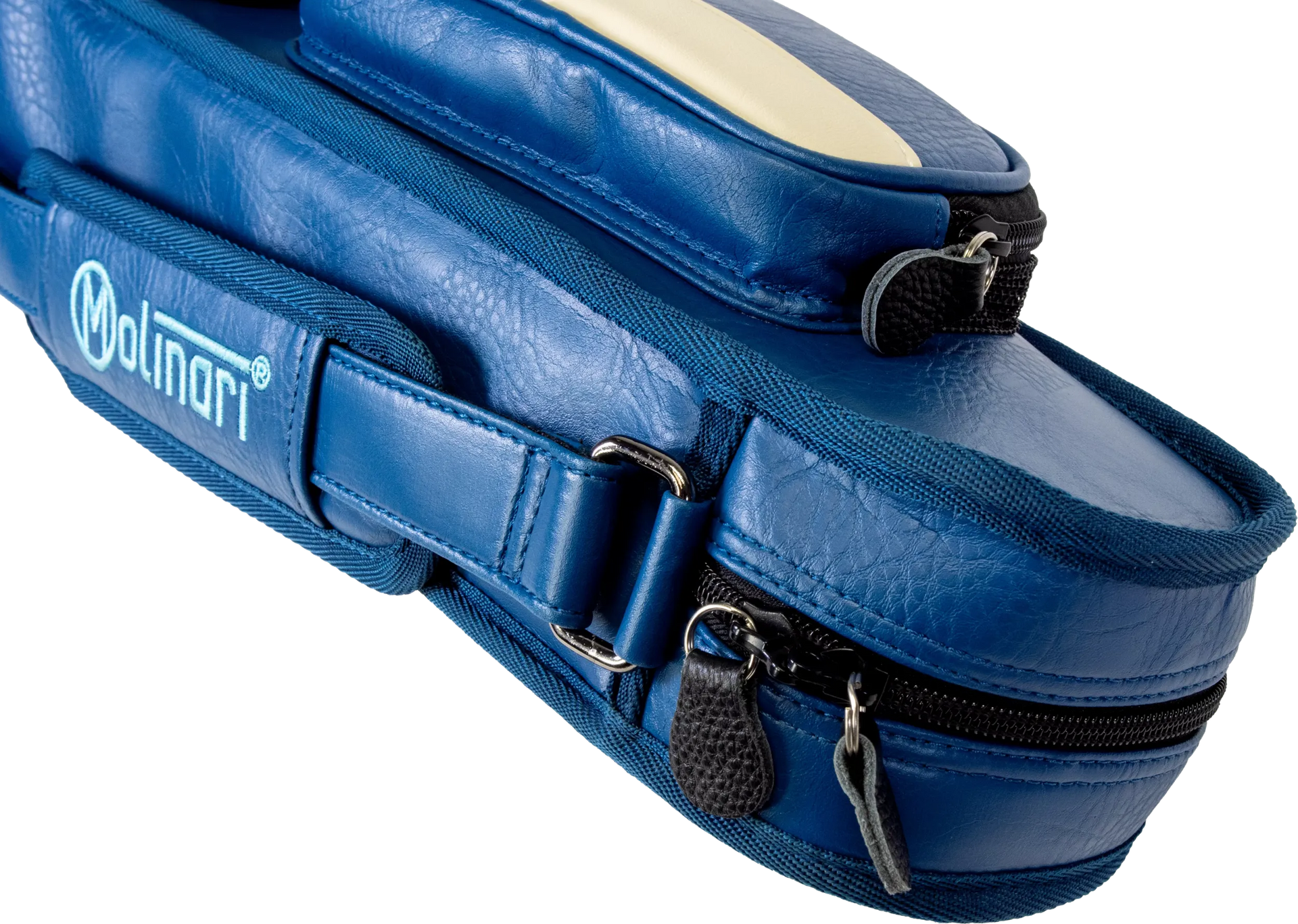 Molinari Classic Butterfly 2x4 Soft Cue Case - Blue / Beige