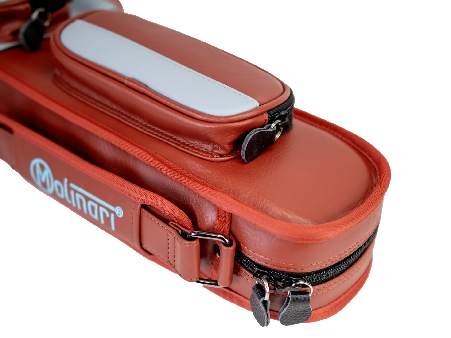 Molinari Classic Butterfly 2x4 Soft Cue Case - Brown / Light Blue