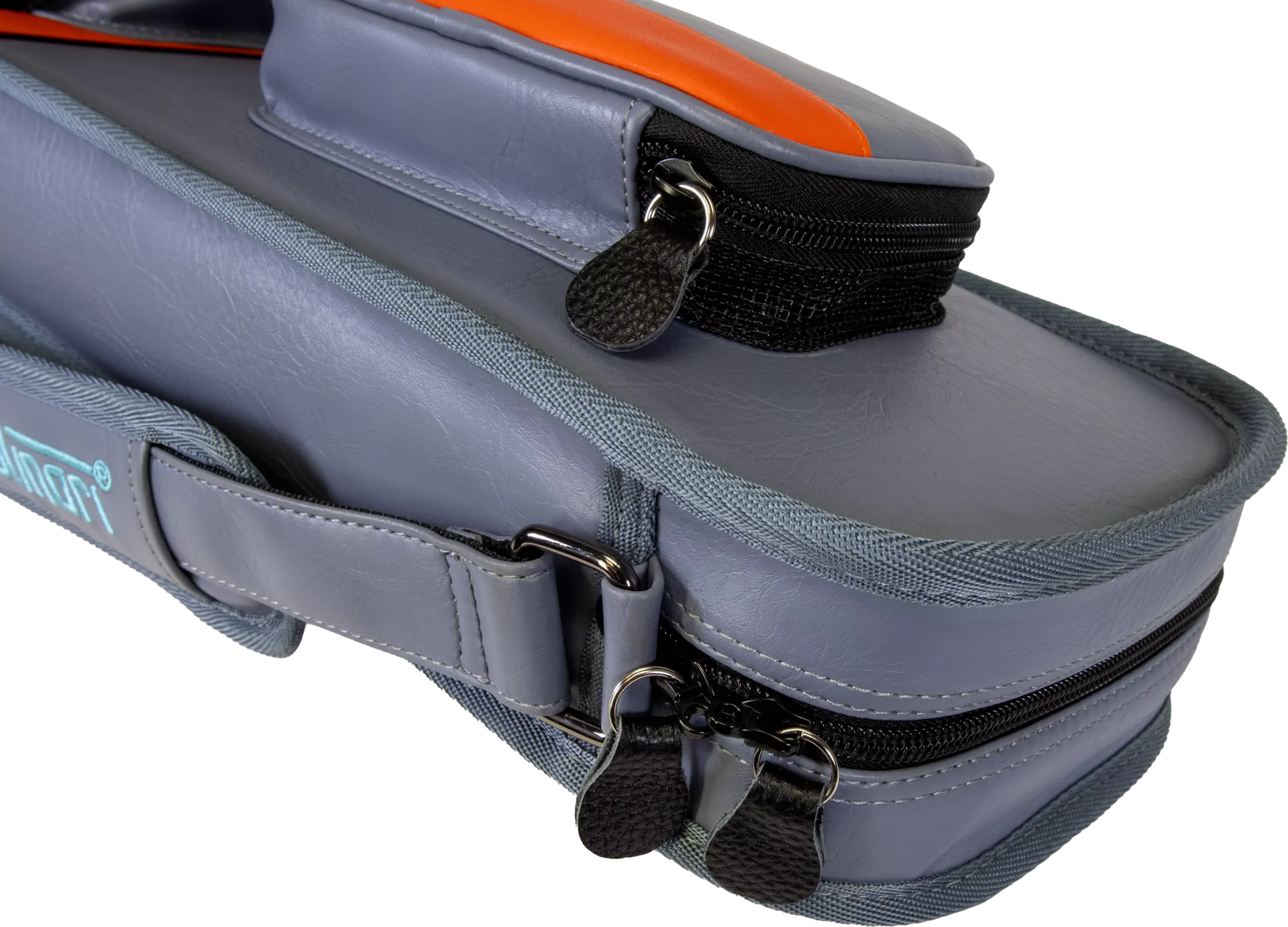 Molinari Classic Butterfly 3x6 Soft Cue Case - Gray / Orange