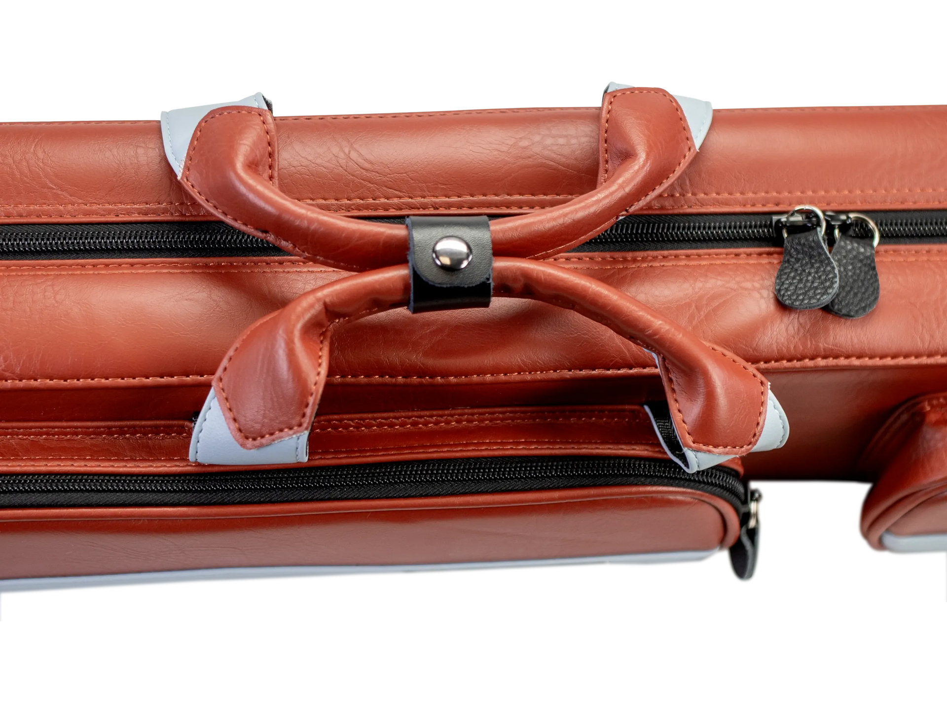 Molinari Flat Butterfly 2x4 Soft Cue Case - Brown / Light Blue