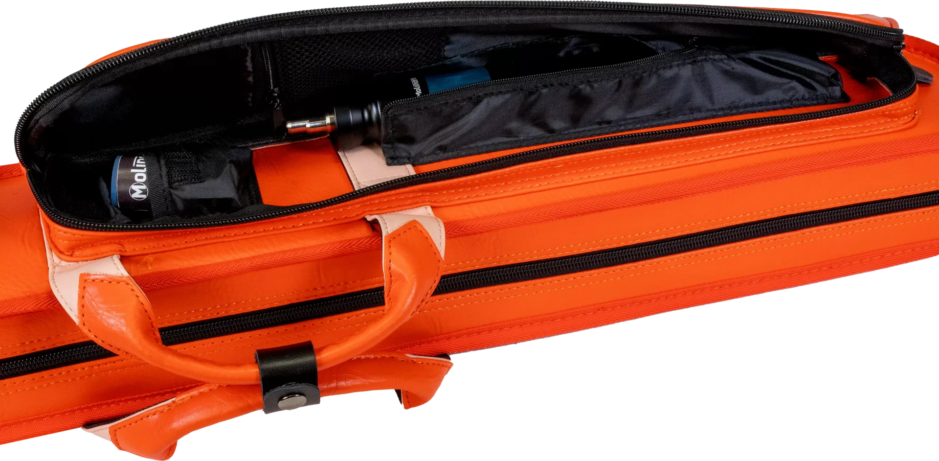 Molinari Classic Butterfly2x4 Soft Cue Case - Orange / Light Pink