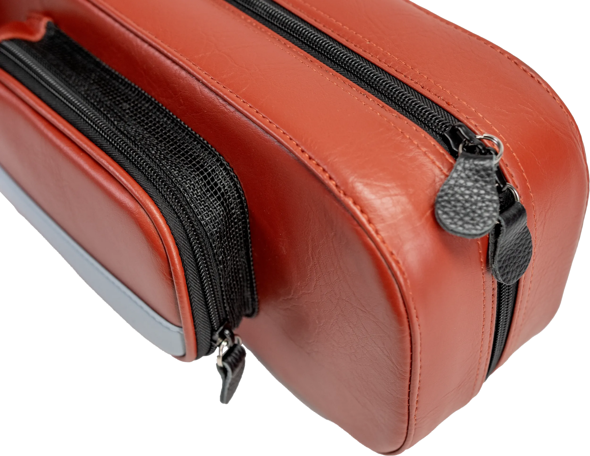 Molinari Flat Butterfly 3x6 Hard Cue Case - Brown / Light Blue