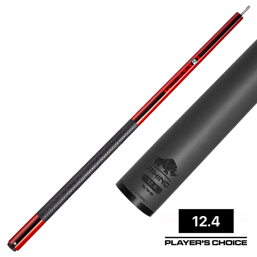 Rhino RCNEB2SWRD Nebula 2 Pool Cue with Sport Wrap - Crimson Red