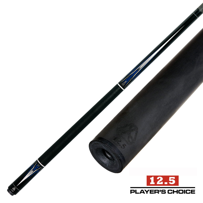 Linc LC102 Black with Blue / Silver / White Graphic Cue & Carbon Fiber Shaft
