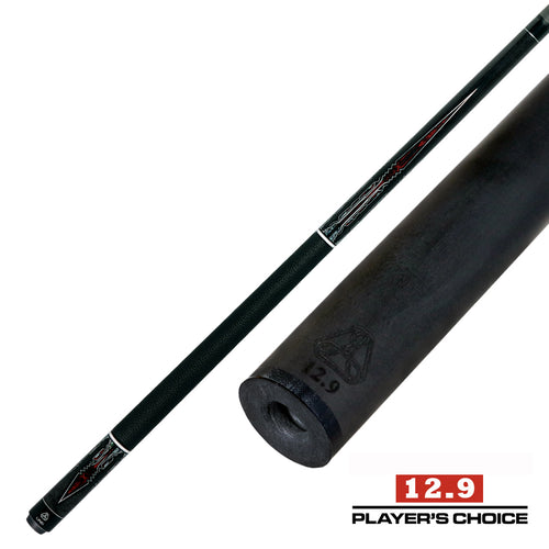 Linc LC101 Dark Gray-Stained Maple with Red / Silver Points Graphic Cue & Carbon Fiber Shaft 9