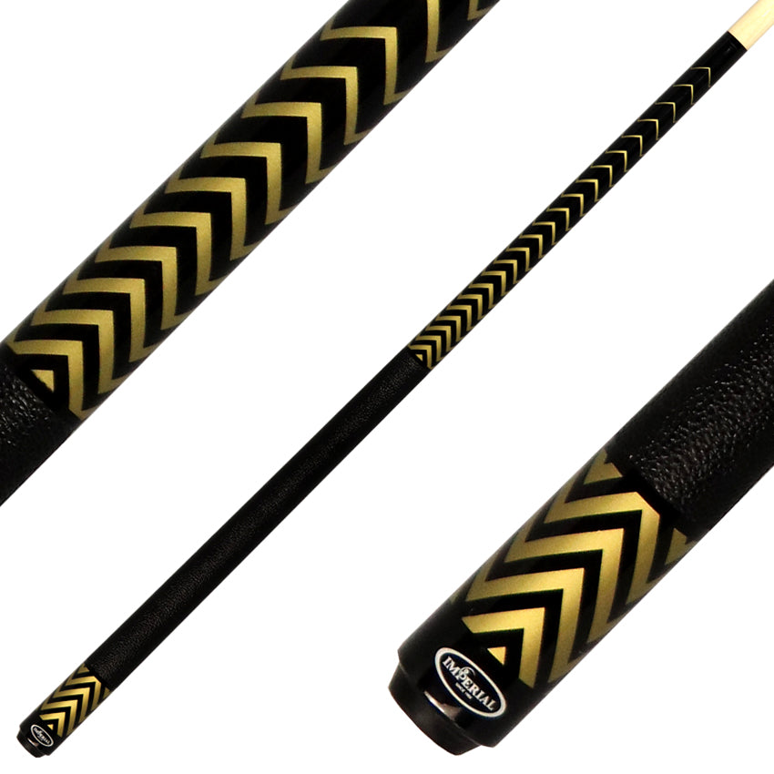 Imperial 13-793 Chevron Series Pool Cue - Gold with Leatherette Wrap