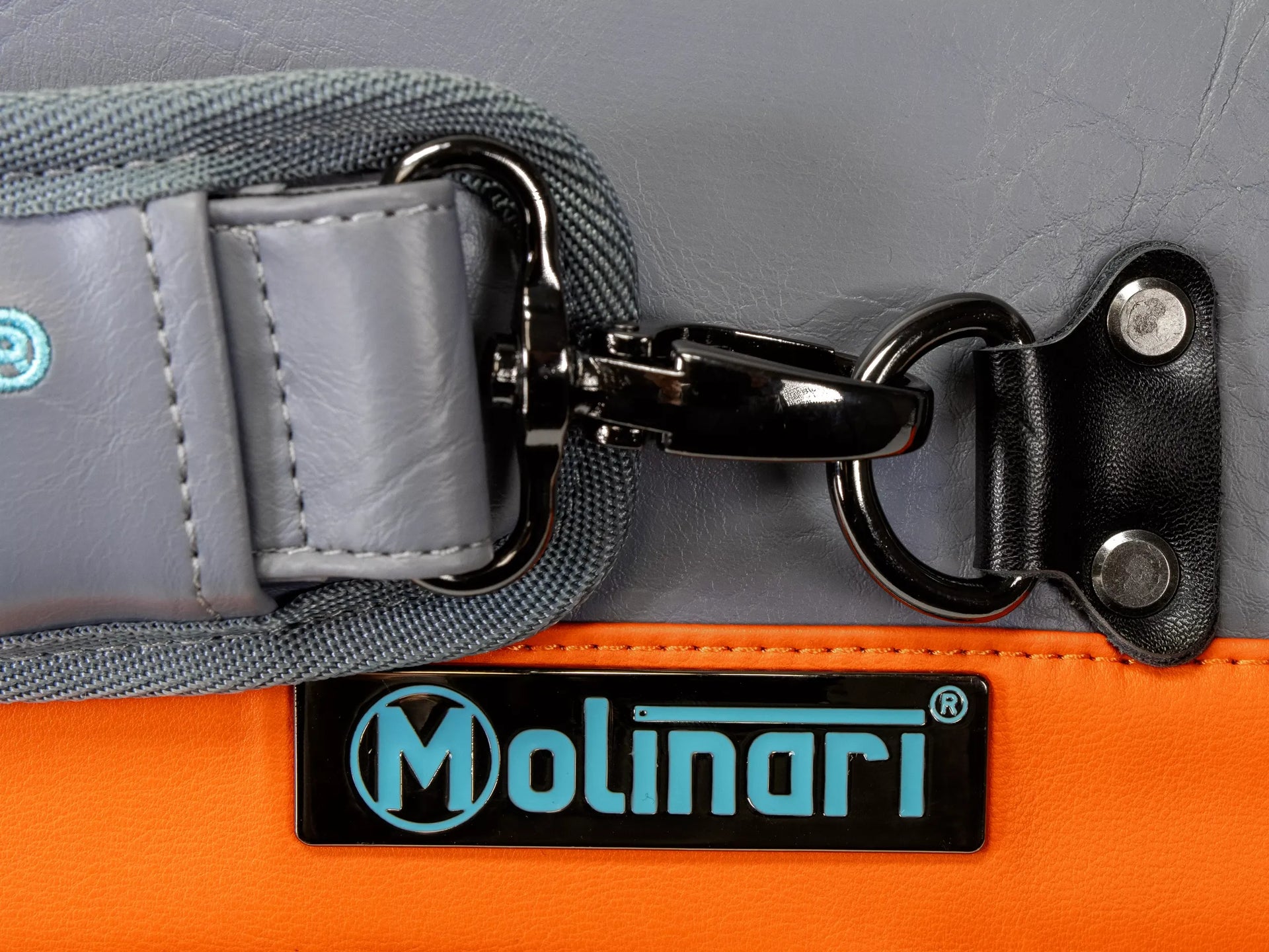 Molinari Flat Butterfly 2x4 Soft Cue Case - Gray / Orange