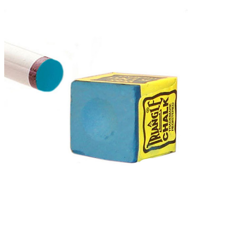Triangle Billiard Chalk - Blue - Dozen