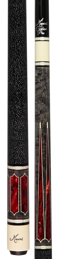 Meucci Century Series 2020GYRDBKWHC Pool Cue - Gray - Red Pearl - Black/White Wrap with Carbon Shaft 5