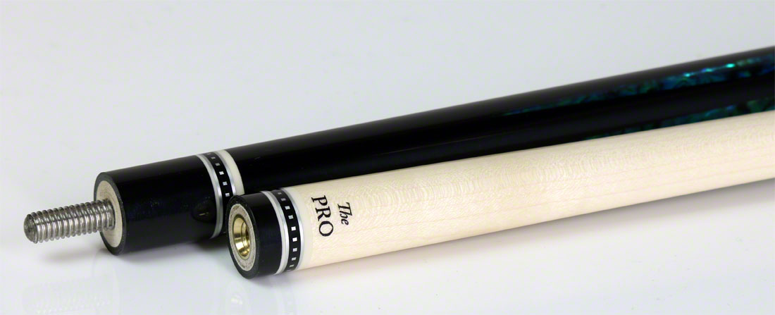 Meucci Century Series 2103BKTURBKP Pool Cue - Black - Turq Pearl - Black Wrap Pool Cue with Pro Shaft