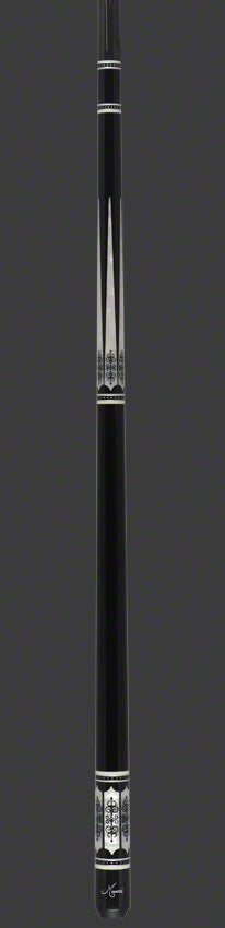 Meucci 21st Century 3 Black - MOP - Black Wrap Pool Cue with Carbon Shaft - 2103BKMOPBKC