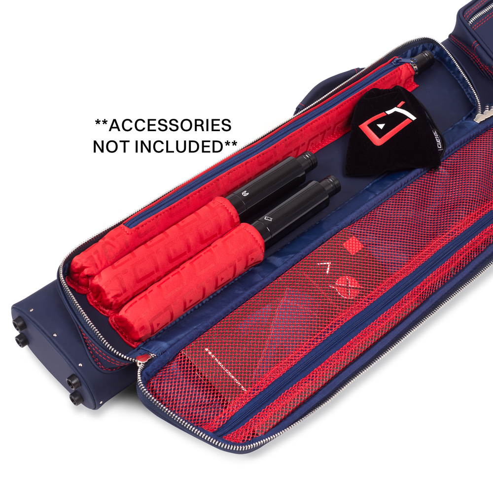 Cuetec 95-754 Pro Line 2x4 Hard Professional Pool Cue Case - Navy
