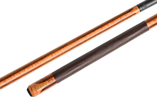 Predator P3 Aura Golden Curly Maple and Bocote Pool Cue with Luxe Leather Wrap - Uniloc 11