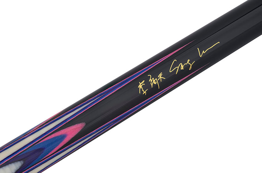 Predator Sang Lee 2-1 Black with Pink / Blue / Purple / Ivorine Butterfly Points Limited Edition Pool Cue - Radial