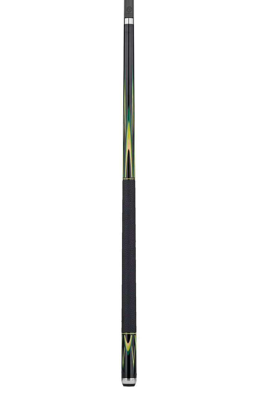 Predator Sang Lee 2-2 Black with Green / Maple / Ebony Butterfly Points Limited Edition Pool Cue - Radial with Luxe Leather Wrap