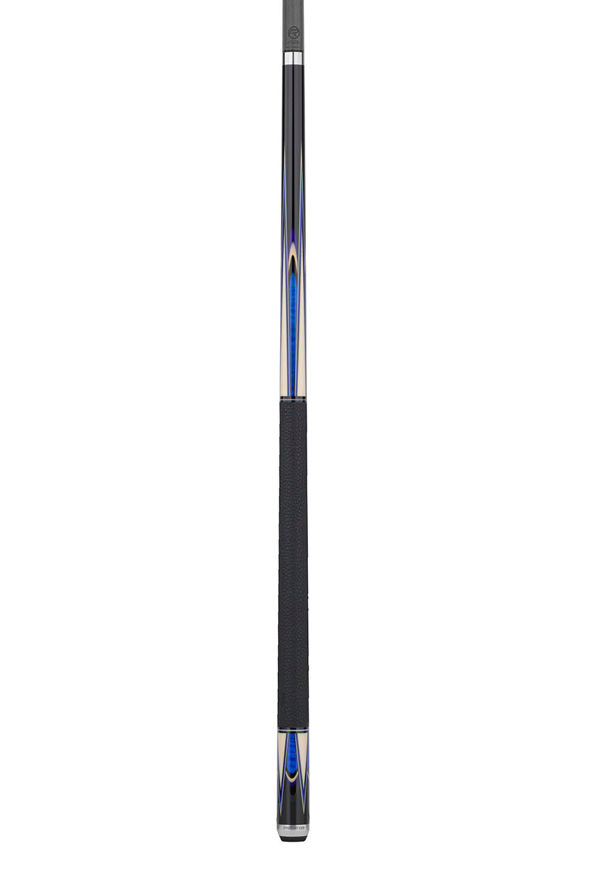Predator Sang Lee 2-3 Black with Blue / Maple / Ebon / Purple / Ivorine Butterfly Points Limited Edition Pool Cue - Radial with Luxe Leather Wrap