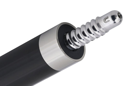 Predator Sang Lee 2-3 Black with Blue / Maple / Ebon / Purple / Ivorine Butterfly Points Limited Edition Pool Cue - Radial with Luxe Leather Wrap 9