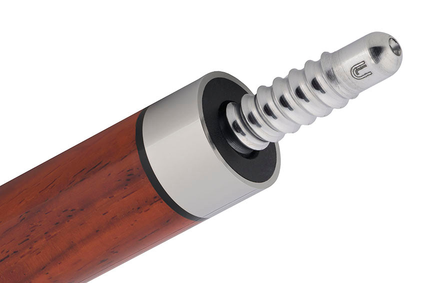 Predator Sang Lee 2-4 Cocobolo with Black / Red / Orange / Maple / Ebony Butterfly Points Limited Edition Pool Cue - Radial with Luxe Leather Wrap