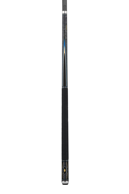 Predator Sang Lee 2-5 Gray-Stained Birdseye Maple with Black / Blue / Maple / Ebony Butterfly Points Special Edition Limited Pool Cue - Radial with Luxe Leather Wrap 12