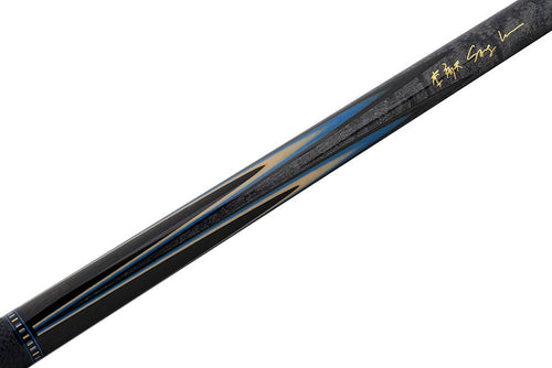 Predator Sang Lee 2-5 Gray-Stained Birdseye Maple with Black / Blue / Maple / Ebony Butterfly Points Special Edition Limited Pool Cue - Radial with Luxe Leather Wrap 6