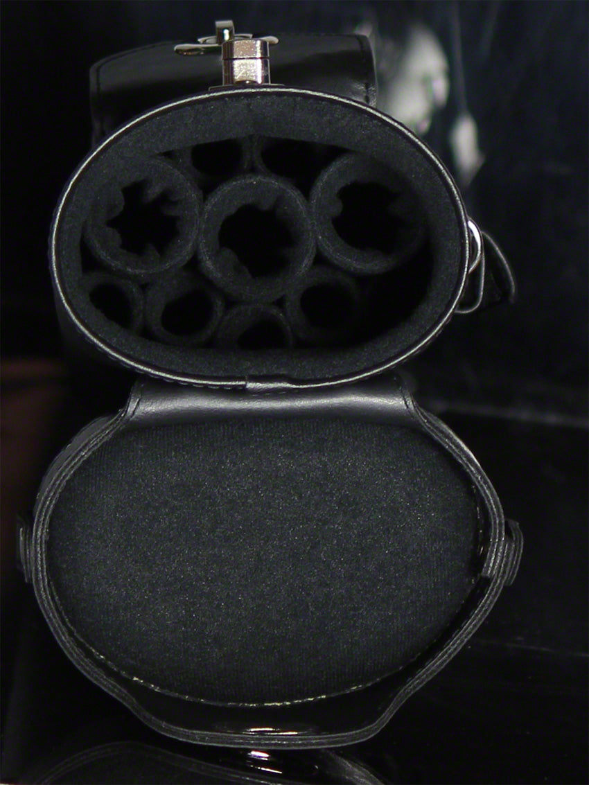 Instroke Vinyl Cowboy Series 3x7 Pool Cue Case - Black/Burgundy