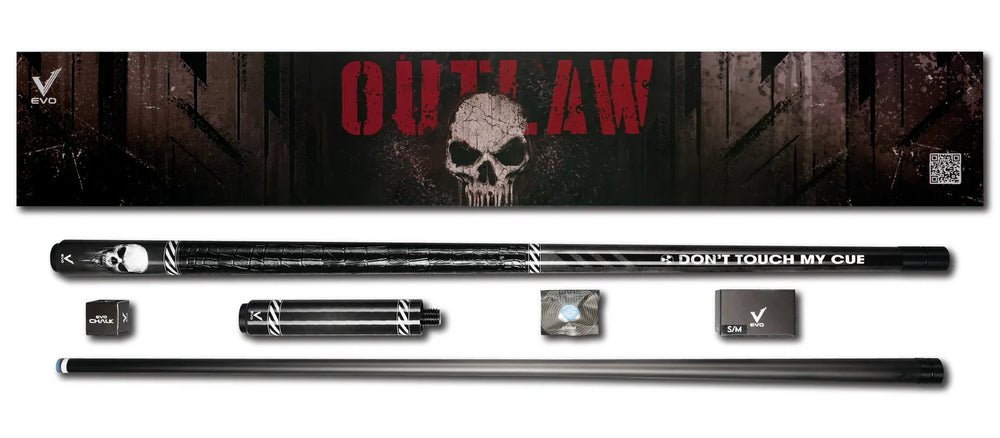 EVO Outlaw Punisher Leather Wrap Pool Cue Maxbing Edition