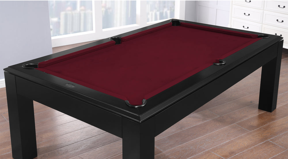 Aragon 7 Foot Pool Table with Dining Top Black