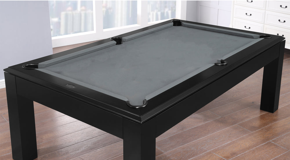 Aragon 7 Foot Pool Table with Dining Top Black