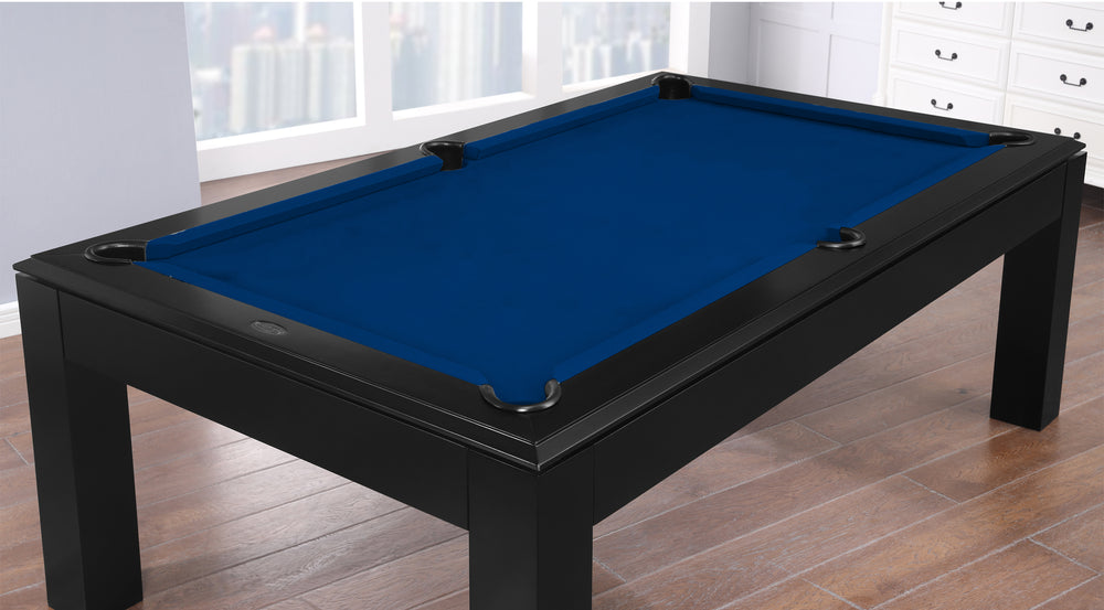 Aragon 7 Foot Pool Table with Dining Top Black