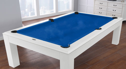 Aragon 7 Foot Pool Table with Dining Top White 9