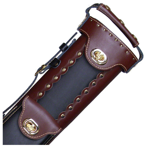 Instroke Leather Cowboy Series 3x5 Pool Cue Case - Chestnut/Black 1