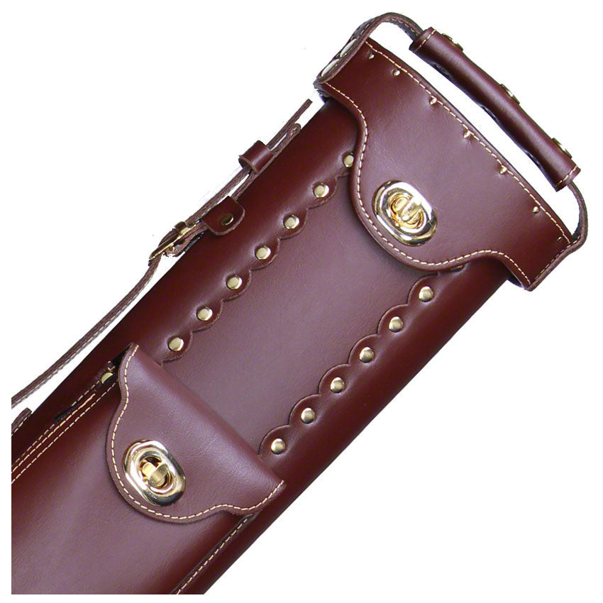Instroke Leather Cowboy Series 3x5 Pool Cue Case - Chestnut