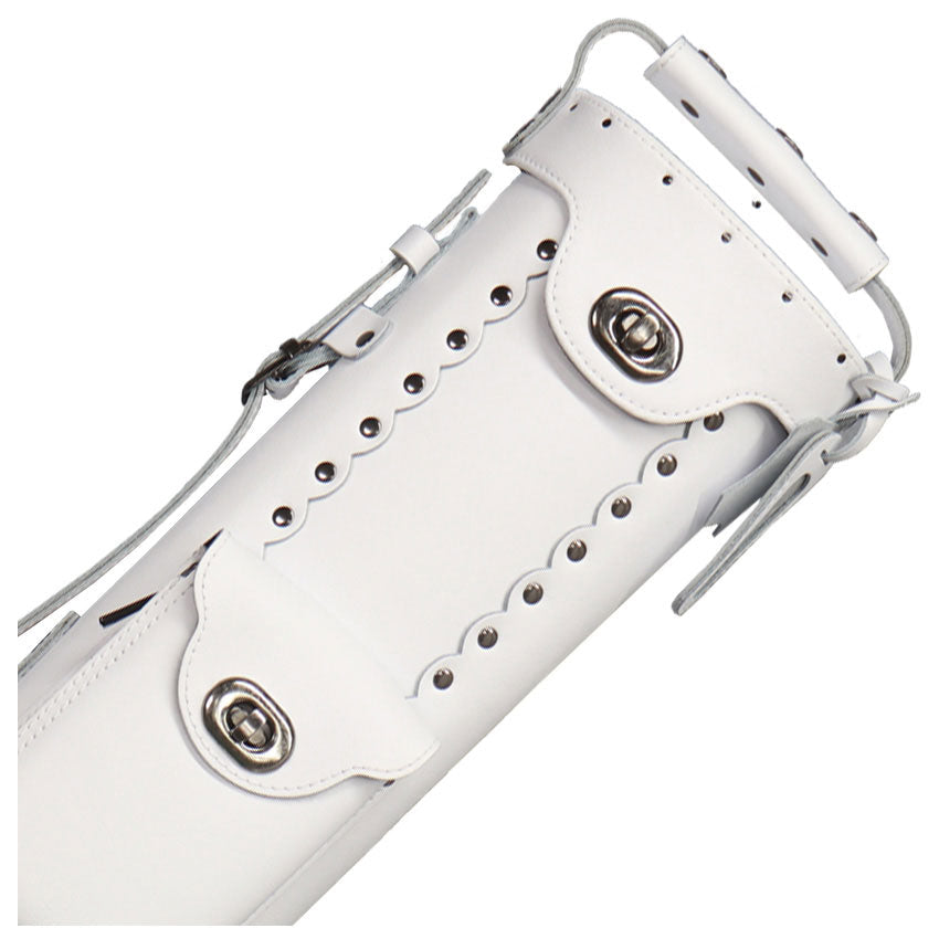Instroke Leather Cowboy Series 3x5 Pool Cue Case - White